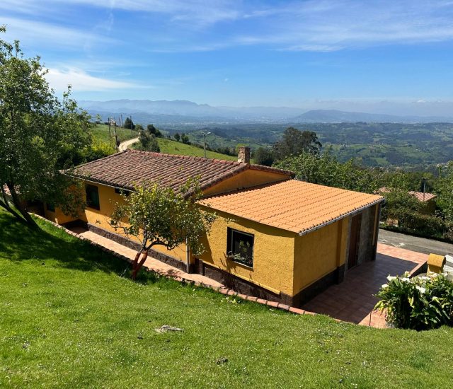 Casa independiente con terreno de cultivo en Huerces, Gijón